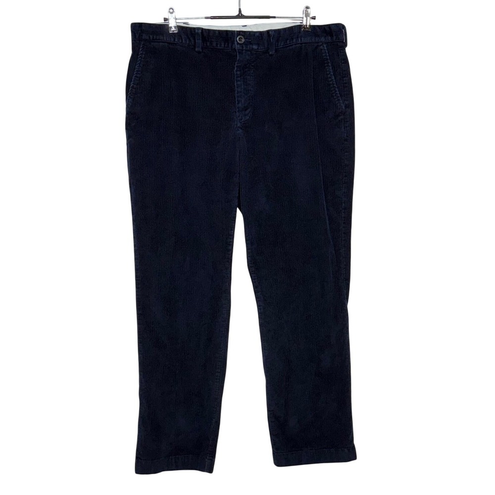 L.L. Bean Pants Mens 40x32 Blue Country Corduroy Standard Fit Stretch Trousers